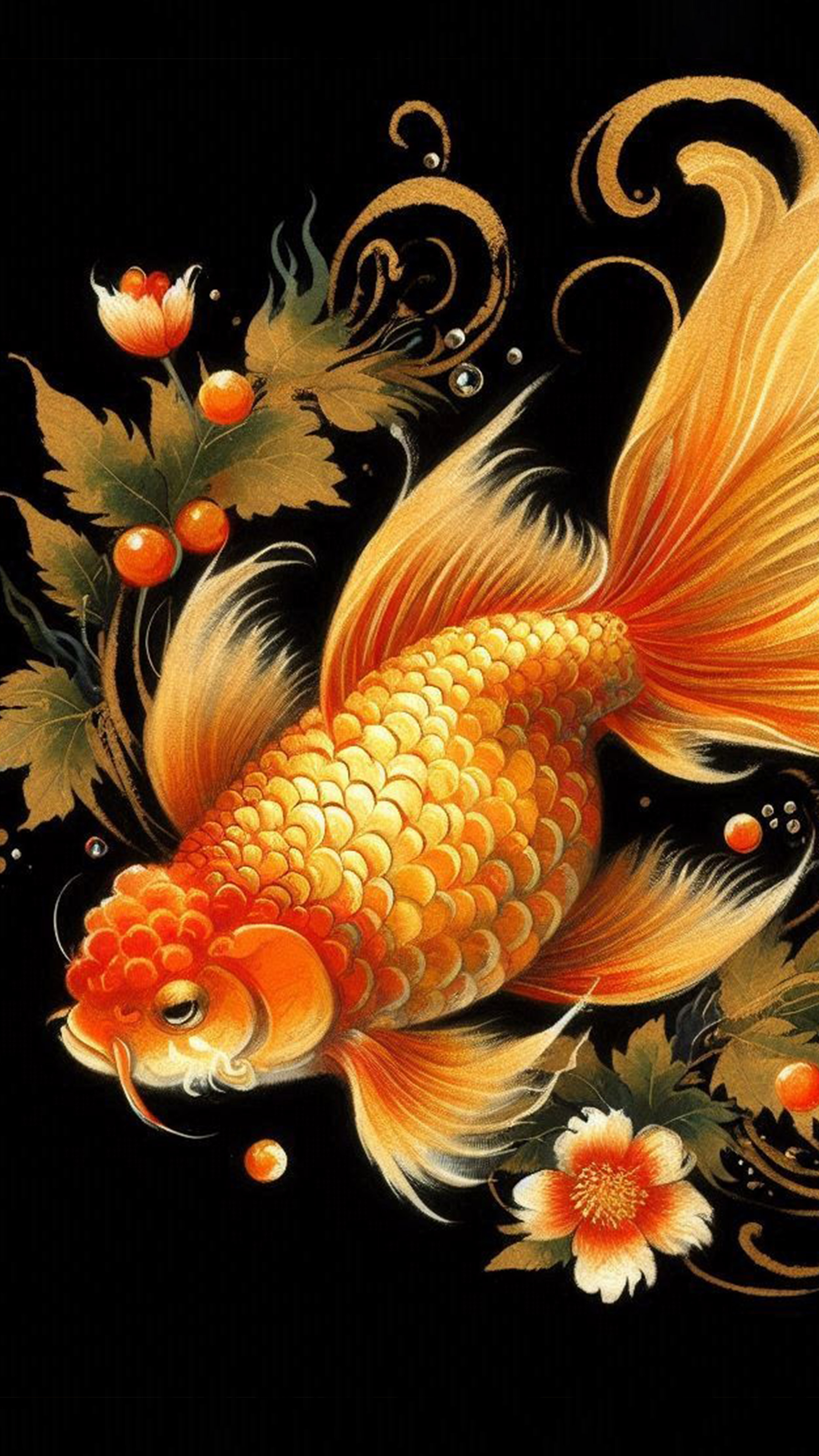 金運の象徴 金魚 最強金運アップ待ち受け画像、宝くじ高額当選！？ 大金神社