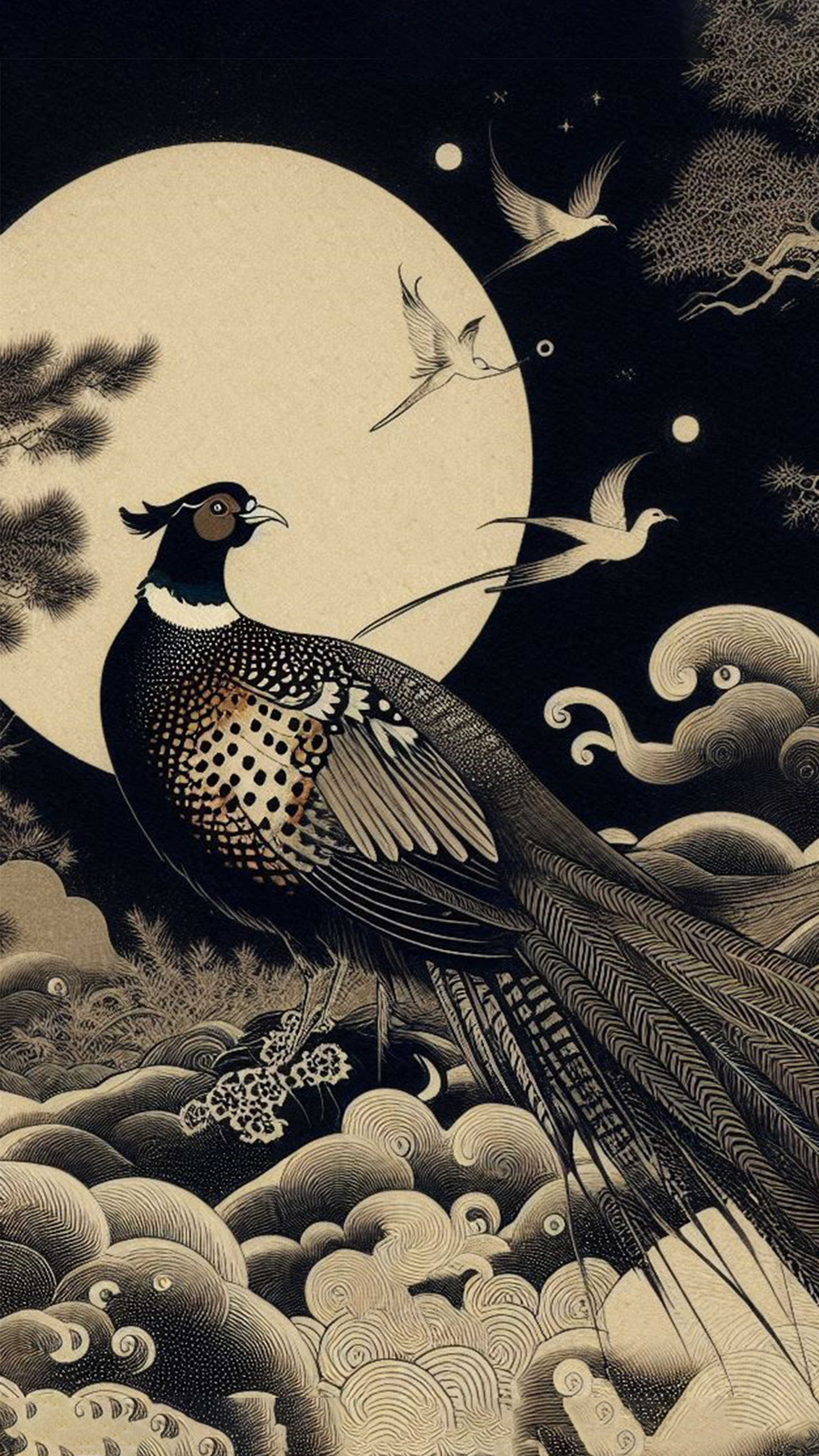 金運の象徴、日本の国鳥キジ 最強金運アップ待ち受け画像、宝くじ高額当選！？ 大金神社