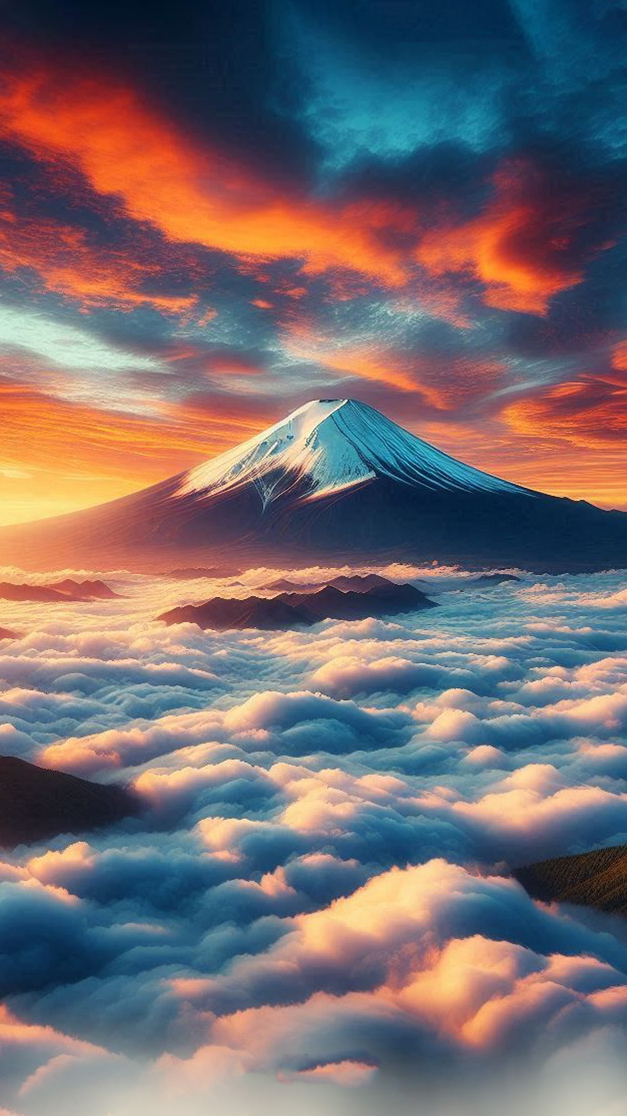 夕日に染まる富士山 最強金運アップ待ち受け画像、宝くじ高額当選！？ 大金神社