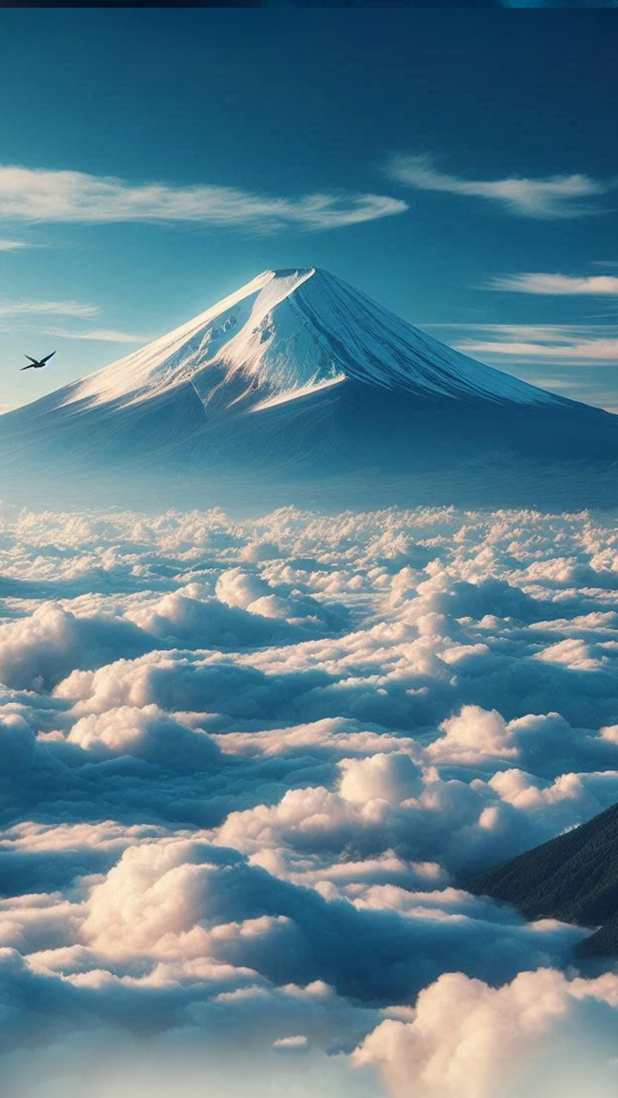 富士山と雲海 最強金運アップ待ち受け画像、宝くじ高額当選！？ 大金神社